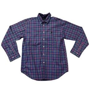 Ralph Lauren Boy's LG Plaid Long Sleeve Button Down Dress Shirt
